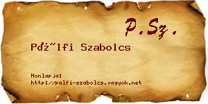 Pálfi Szabolcs névjegykártya