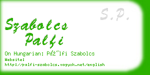 szabolcs palfi business card